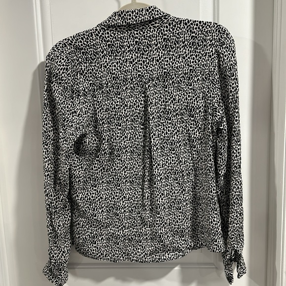 NWT Frank and Oak Womens Animal Print Blouse - Picture 5 of 5